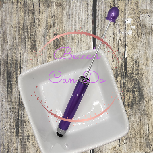 Beadable Stylus Pens - #13 Dark Purple