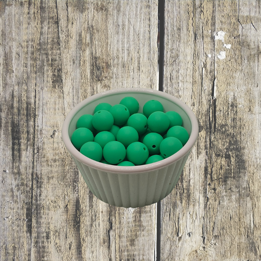 Silicone Beads #30 Emerald Green