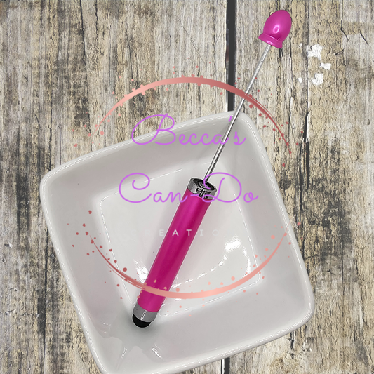 Beadable Stylus Pens - #15 Bright Pink