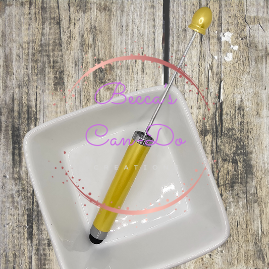 Beadable Stylus Pens - #17 Candy Yellow