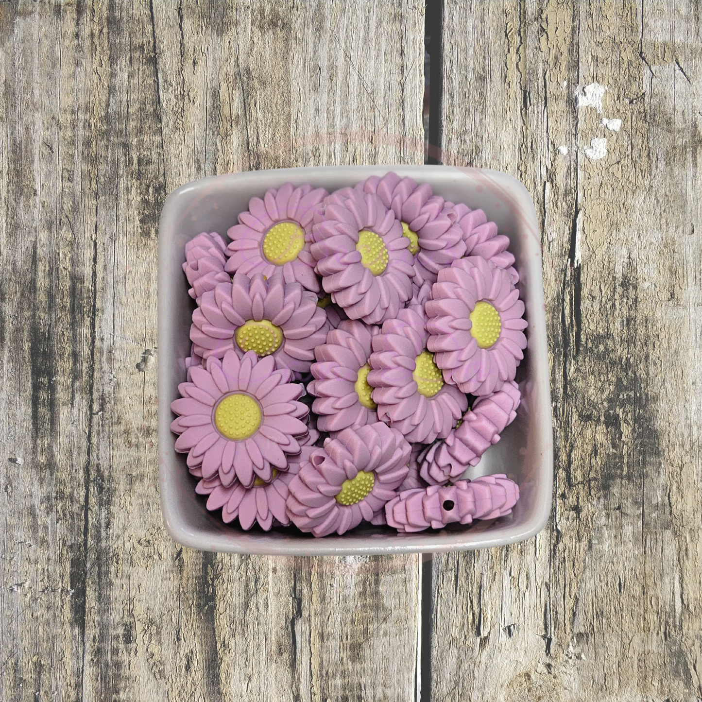 Lilac Daisy - Silicone Focal Bead