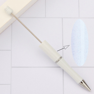 White Glitter - #21 Beadable Pen