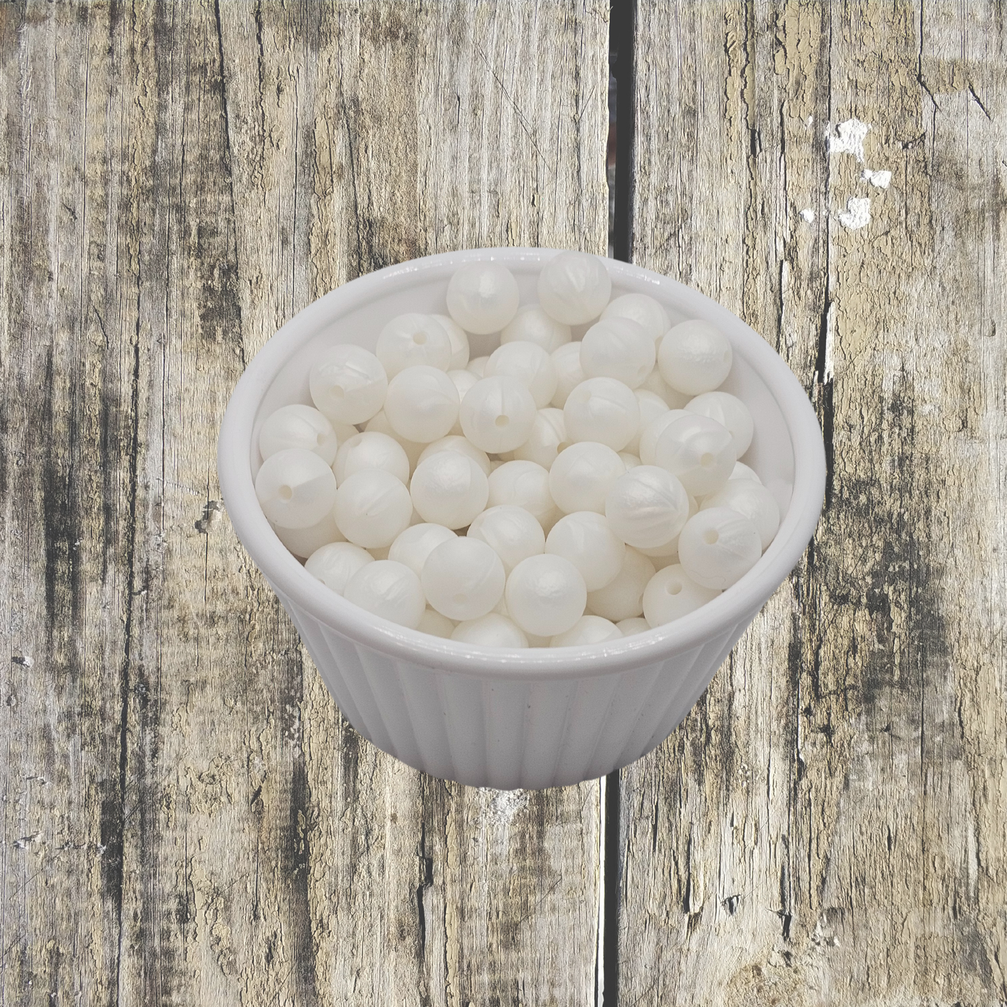 Silicone Beads #41 Pearl White