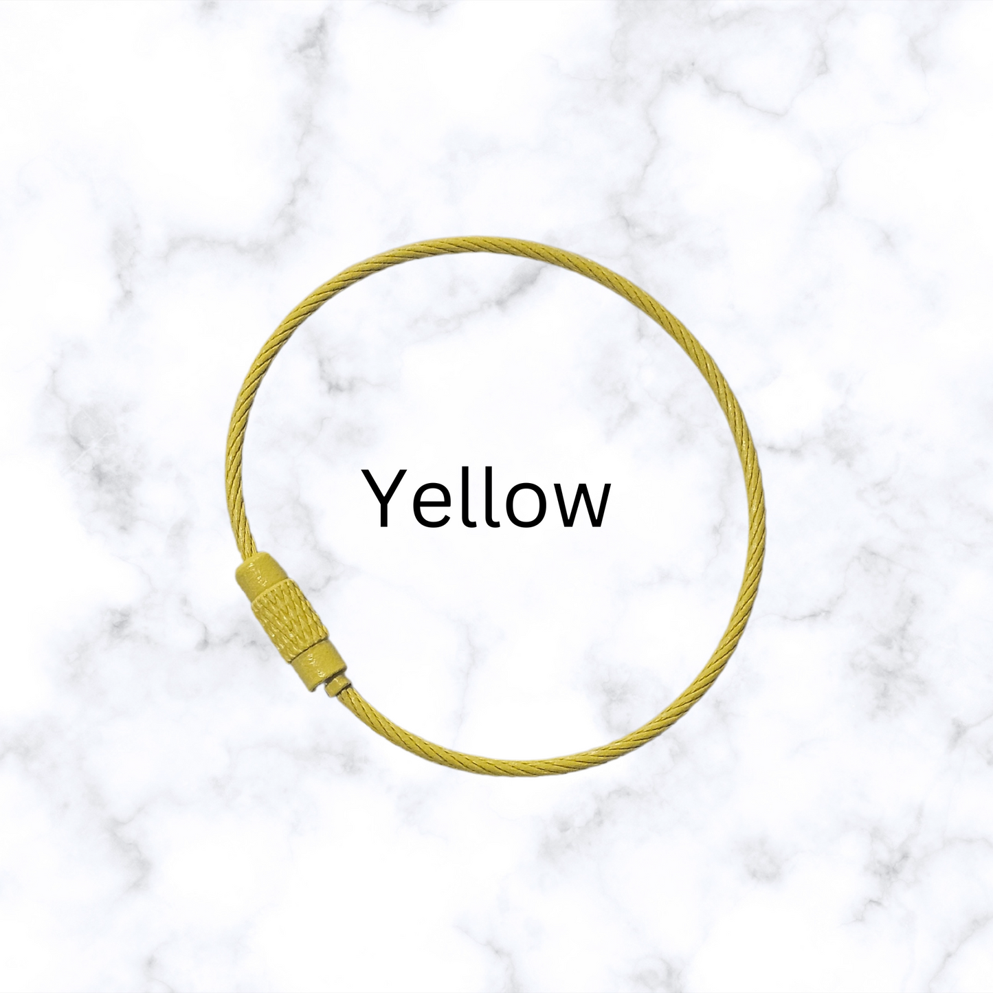 15cm Cup Charm Cable Wire - 5 Yellow