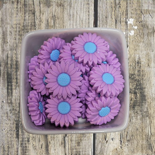 Lavender Daisy - Silicone Focal Bead