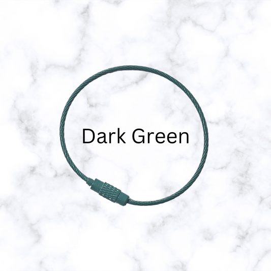 15cm Cup Charm Cable Wire - 5 Dark Green