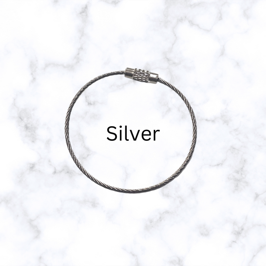 15cm Cup Charm Cable Wire - 5 Silver