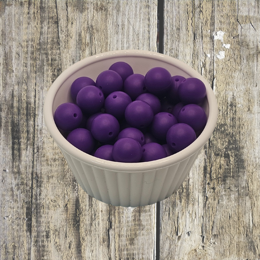 Silicone Beads #6 Grape Purple