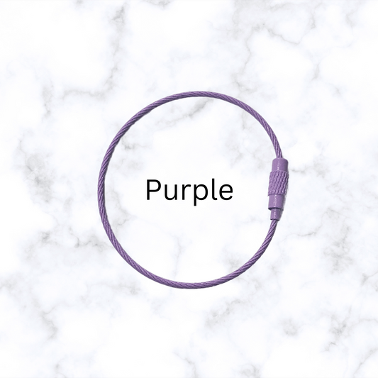 15cm Cup Charm Cable Wire - 5 Purple