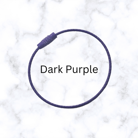 15cm Cup Charm Cable Wire - 5 Dark Purple