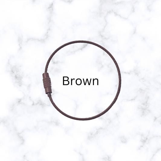 15cm Cup Charm Cable Wire - 5 Brown