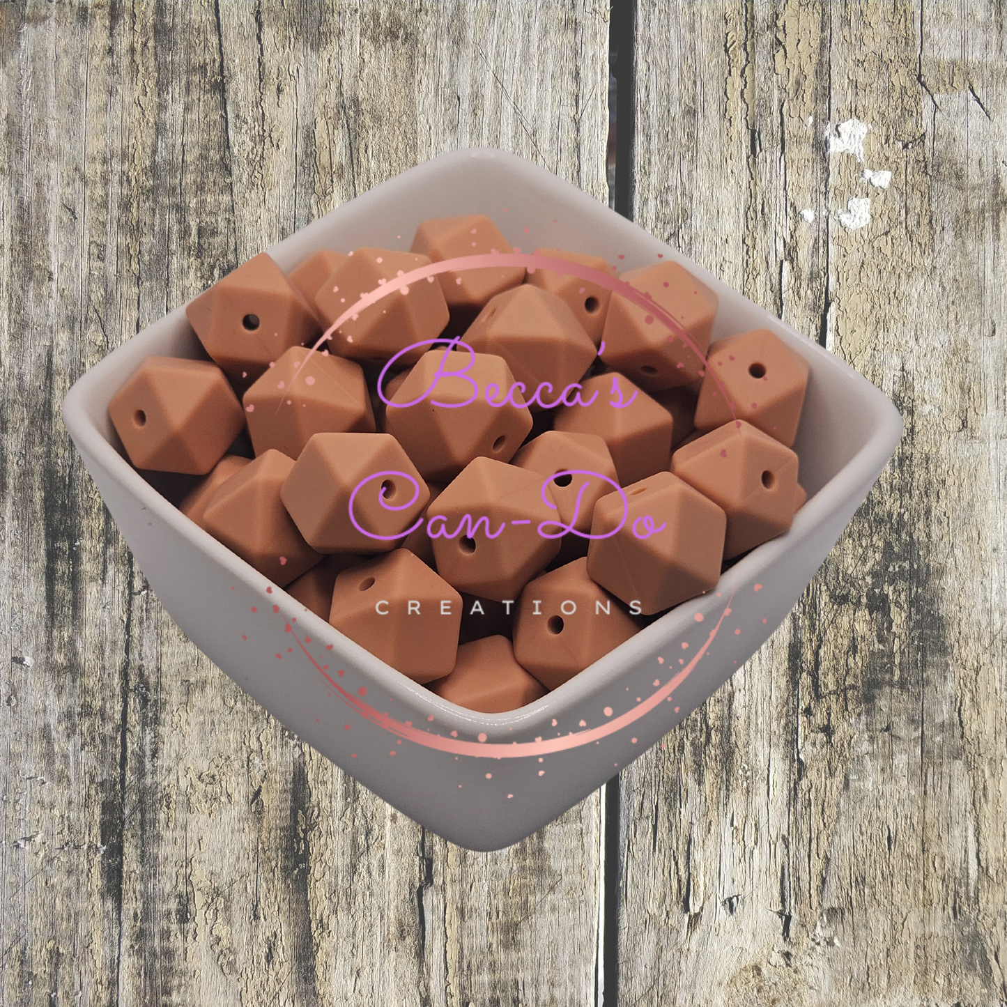 Silicone Beads #77 Camel Brown