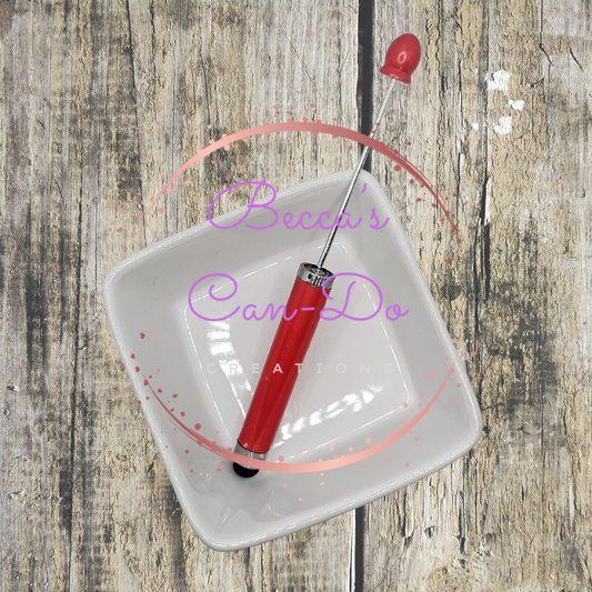 Beadable Stylus Pens - #3 Red