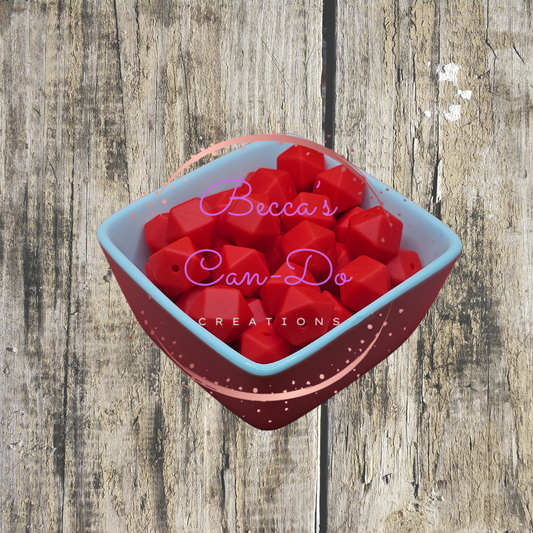 Silicone Beads #90 Strawberry Red