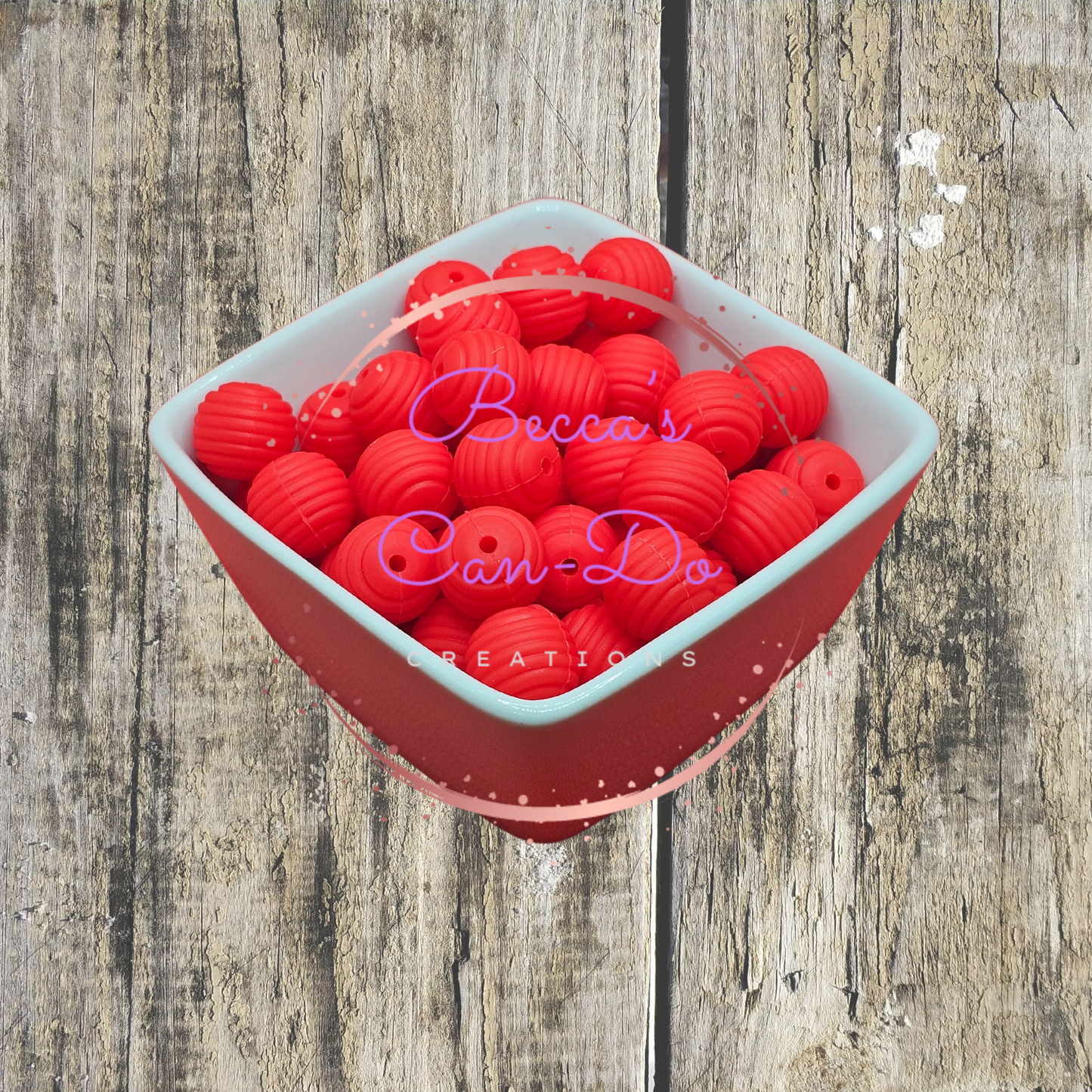 Silicone Beads #90 Strawberry Red