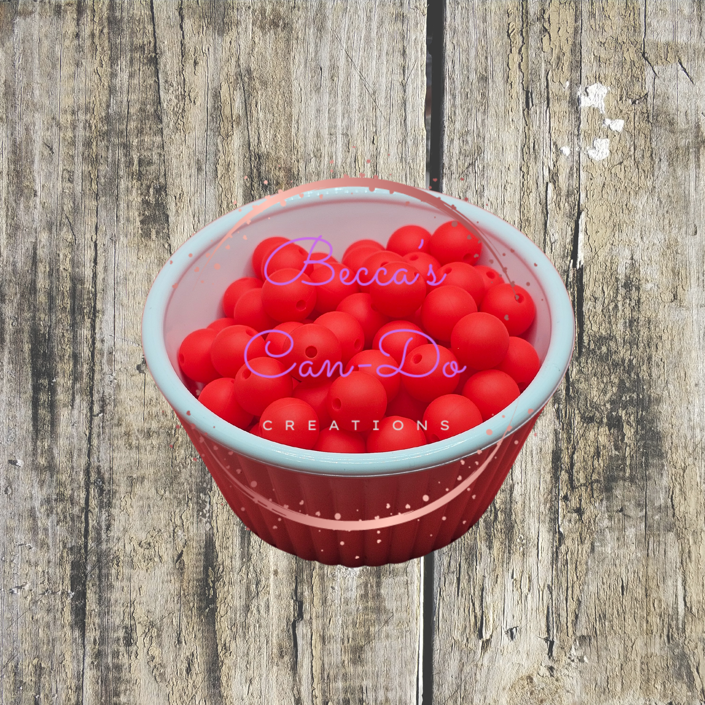 Silicone Beads #90 Strawberry Red