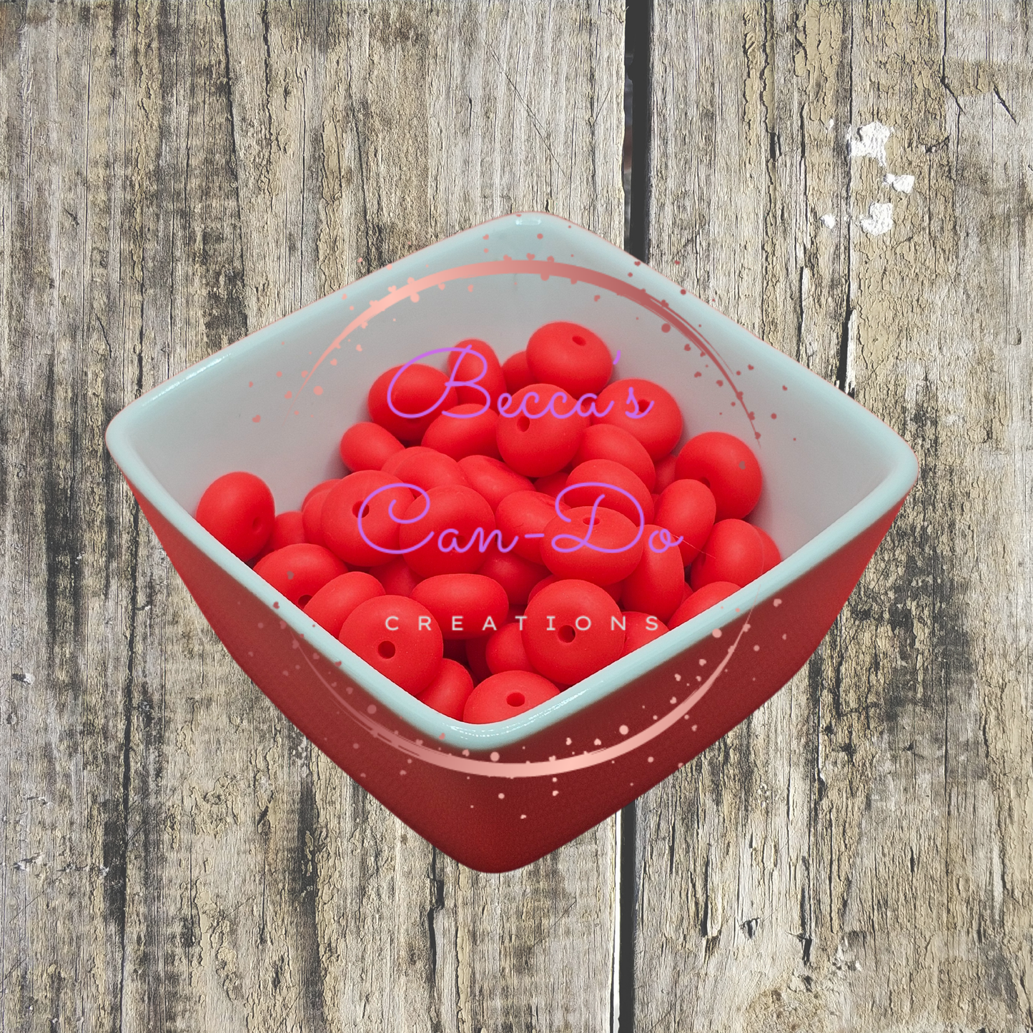 Silicone Beads #90 Strawberry Red