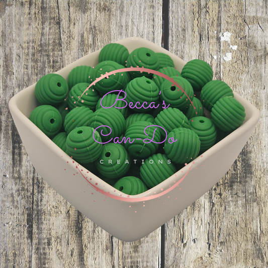 Silicone Beads #100 Christmas Green