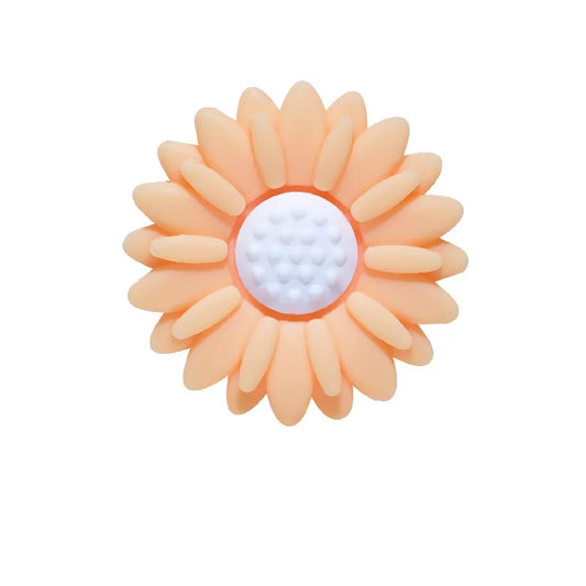 Peach Daisy - Silicone Focal Bead