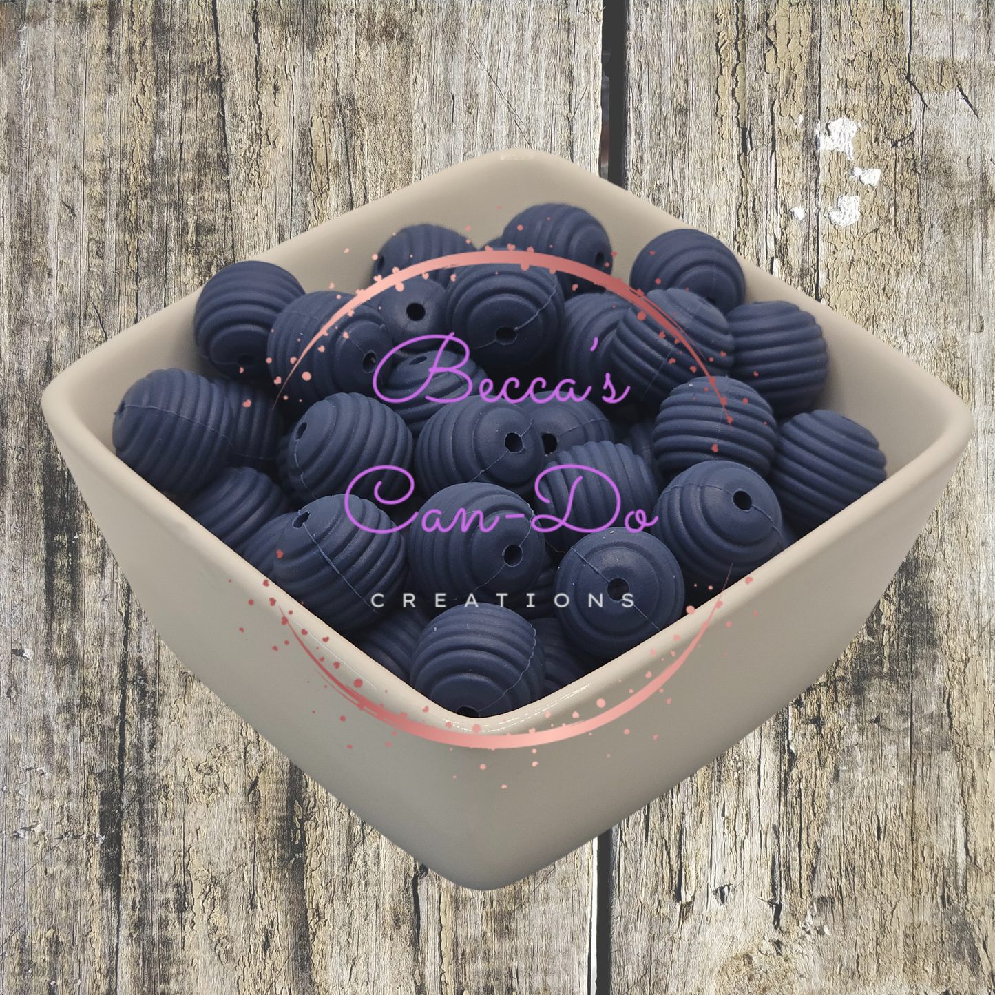 Silicone Beads #112 Navy Blue