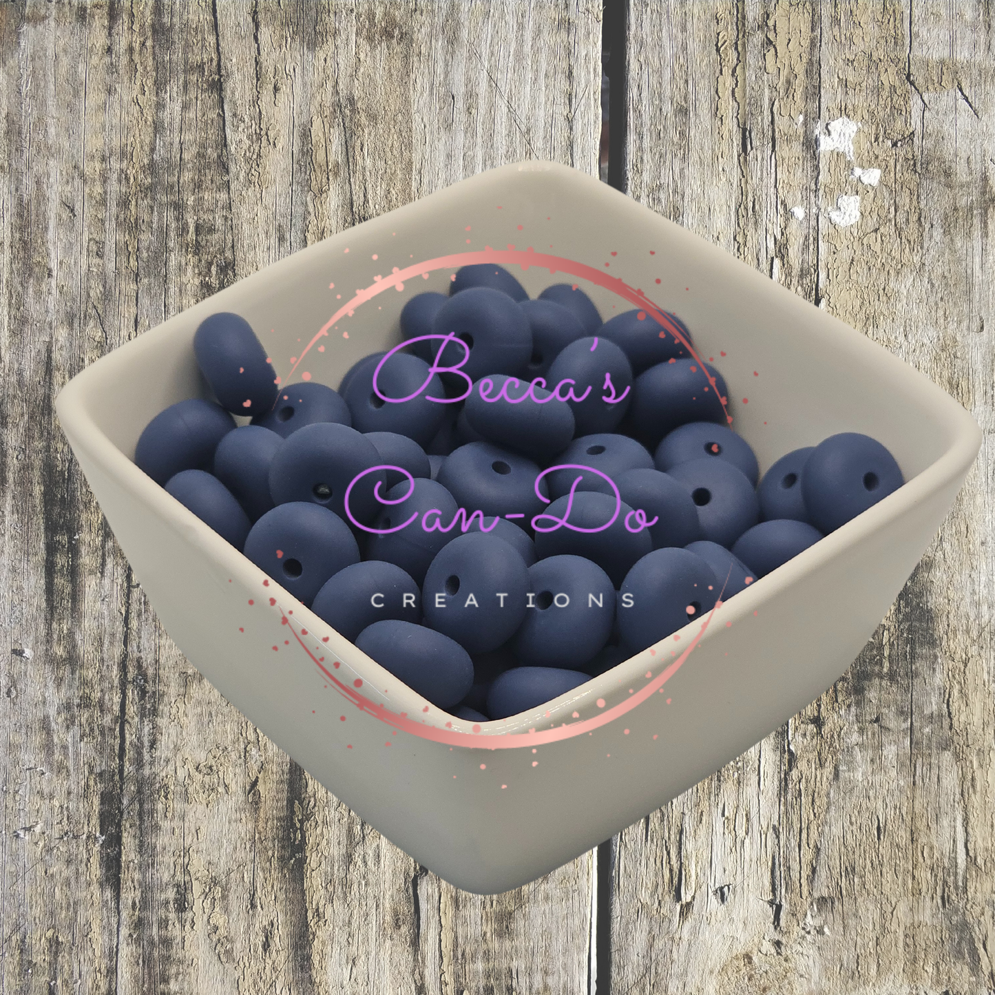 Silicone Beads #112 Navy Blue