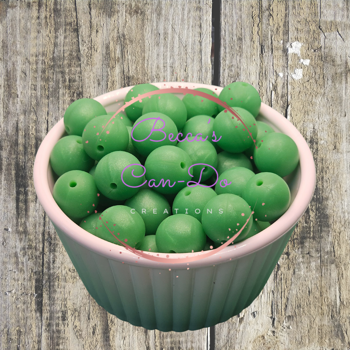 Silicone Beads #121 Pearl Green