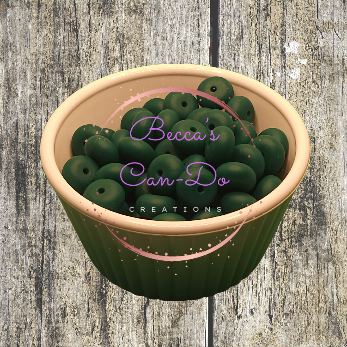 Silicone Beads #129 Dark Green