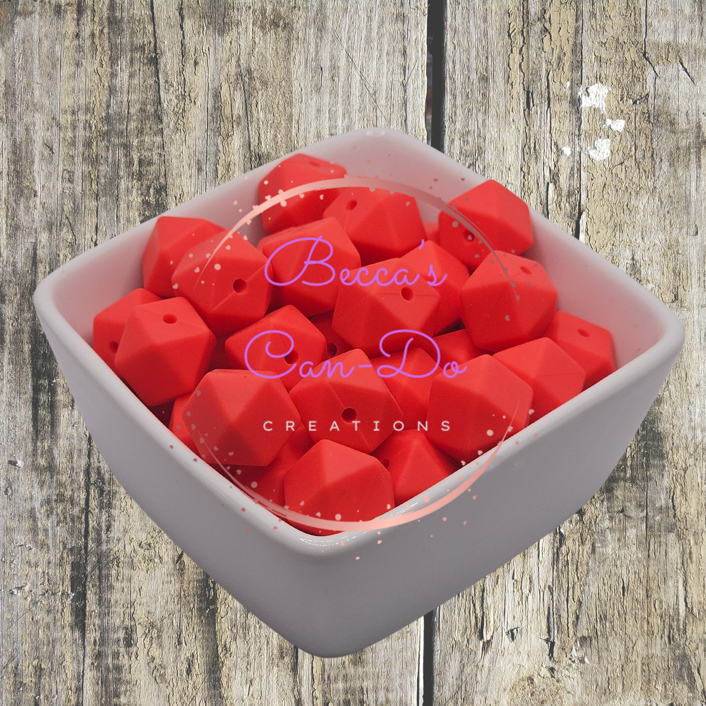 Silicone Beads #131 Red Crimson Orange