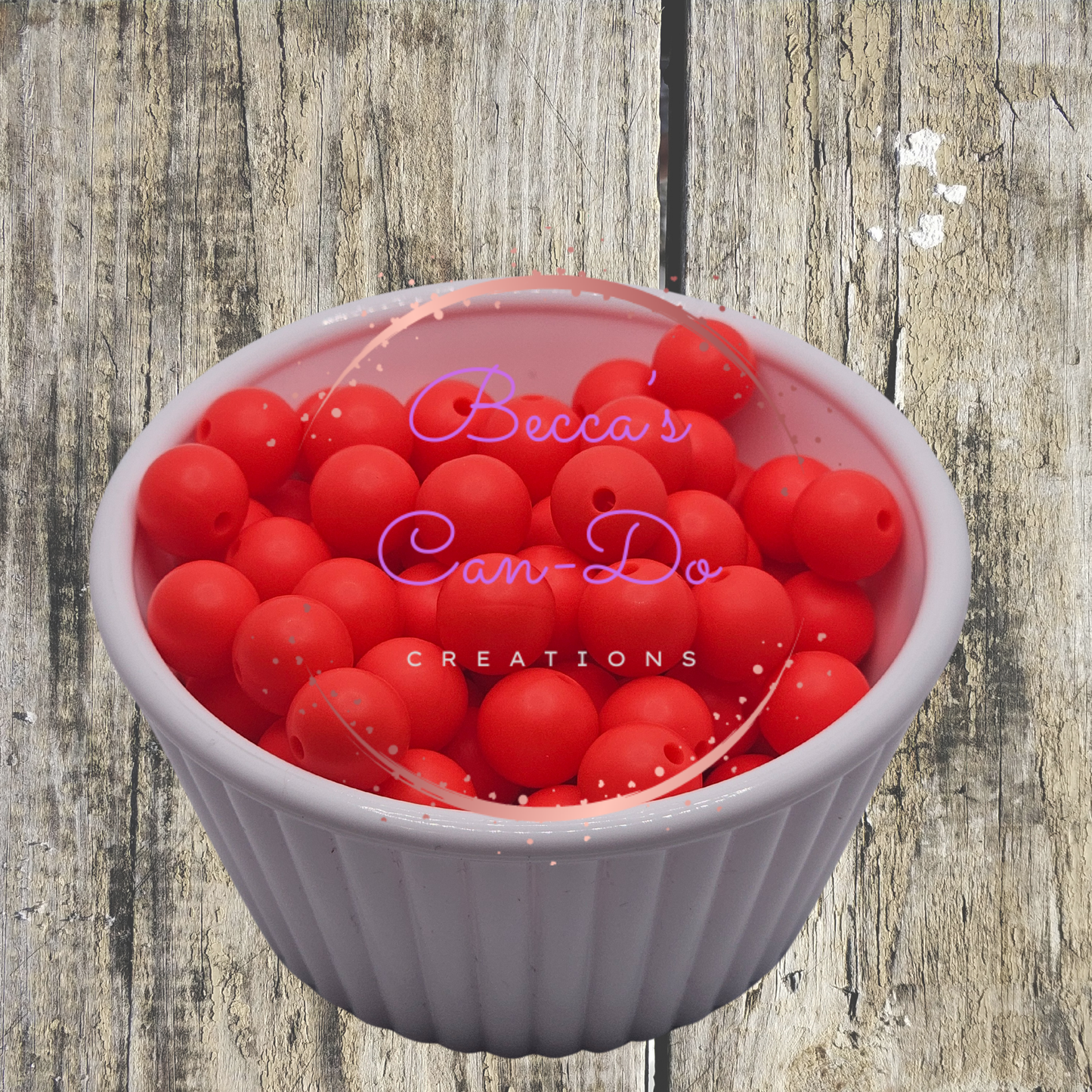 Silicone Beads #131 Red Crimson Orange