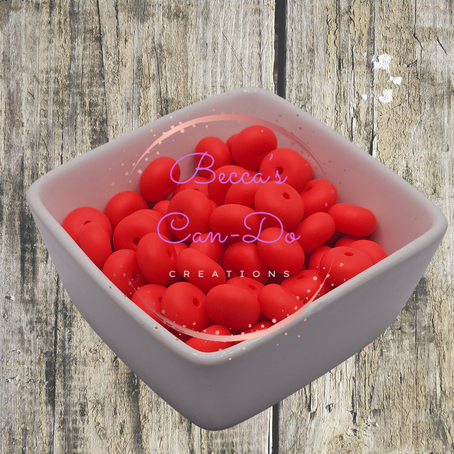 Silicone Beads #131 Red Crimson Orange