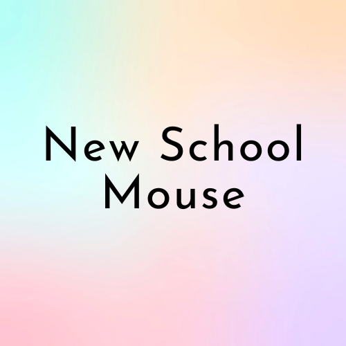 15mm Printed Silicone Beads - New School Mouse