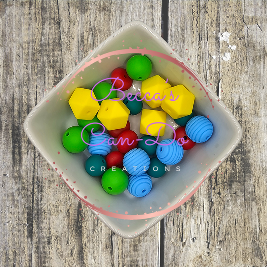 Custom Silicone Bead Mix - Autism Awareness