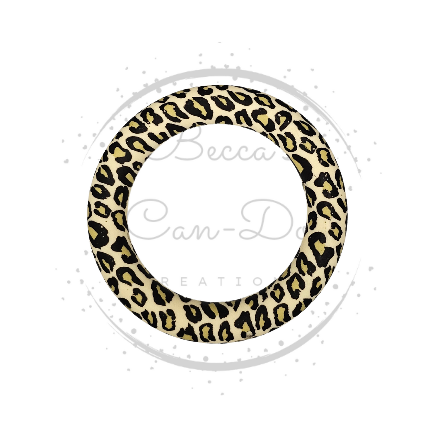 Beige Leopard - 65mm Printed Car Charm