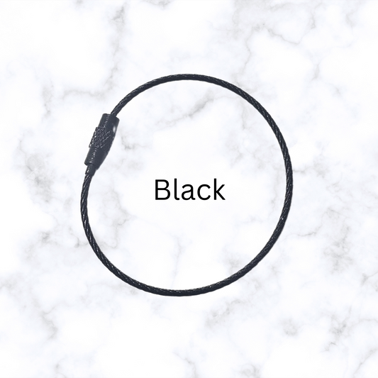 15cm Cup Charm Cable Wire - 5 Black