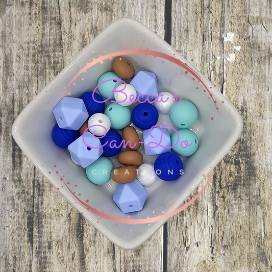 Custom Silicone Bead Mix - Bombshell Ocean