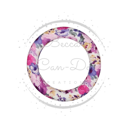 Floral Halo - 65mm Printed Car Charm