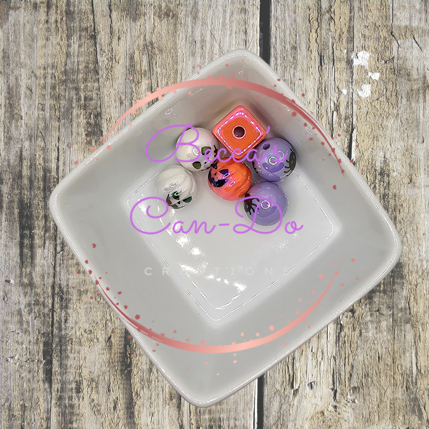 Halloween Acrylic Bead Mix - 6 - 16mm Beads