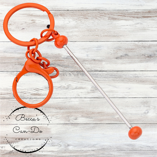 Beadable Keychain Bar - Orange