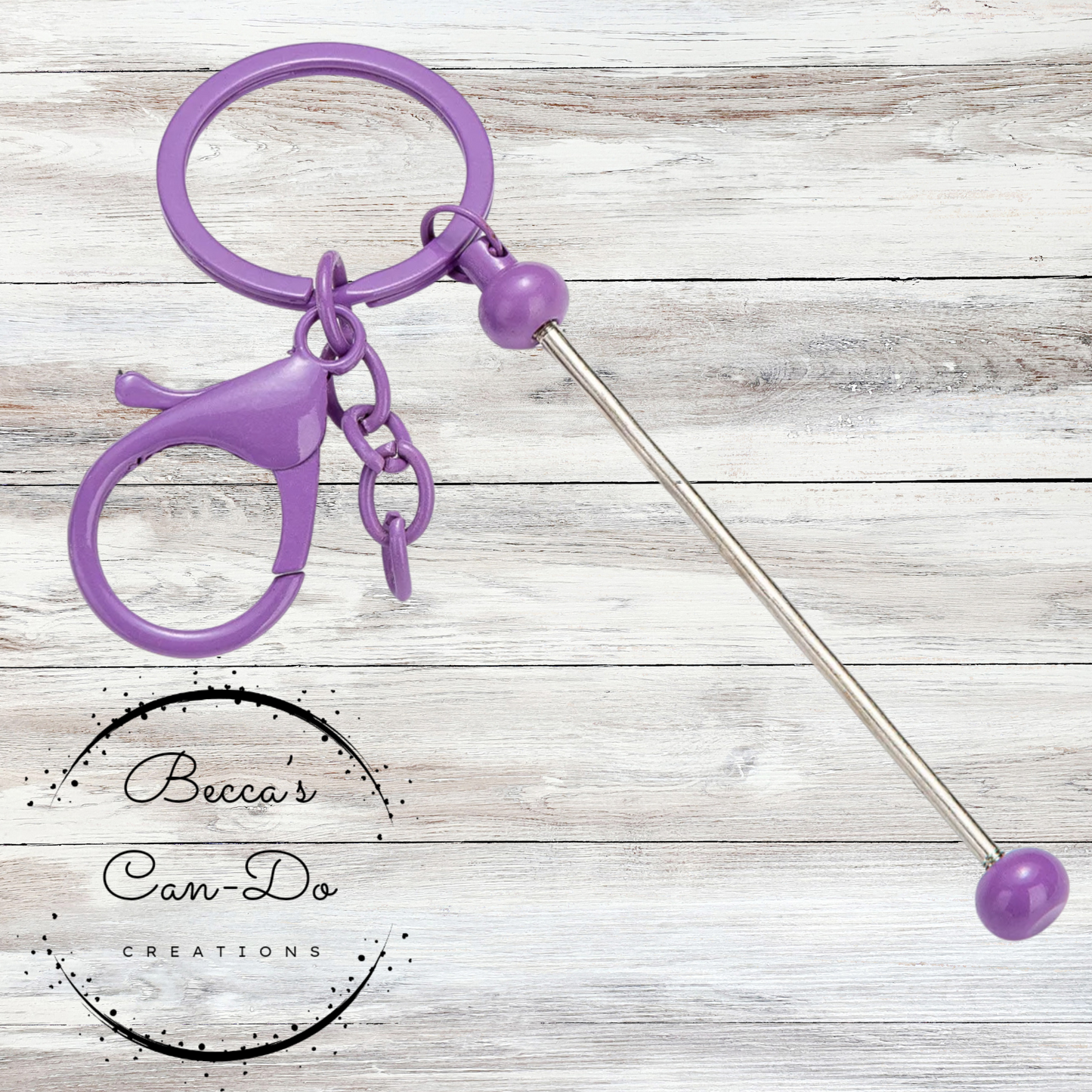 Beadable Keychain Bar - Lavender