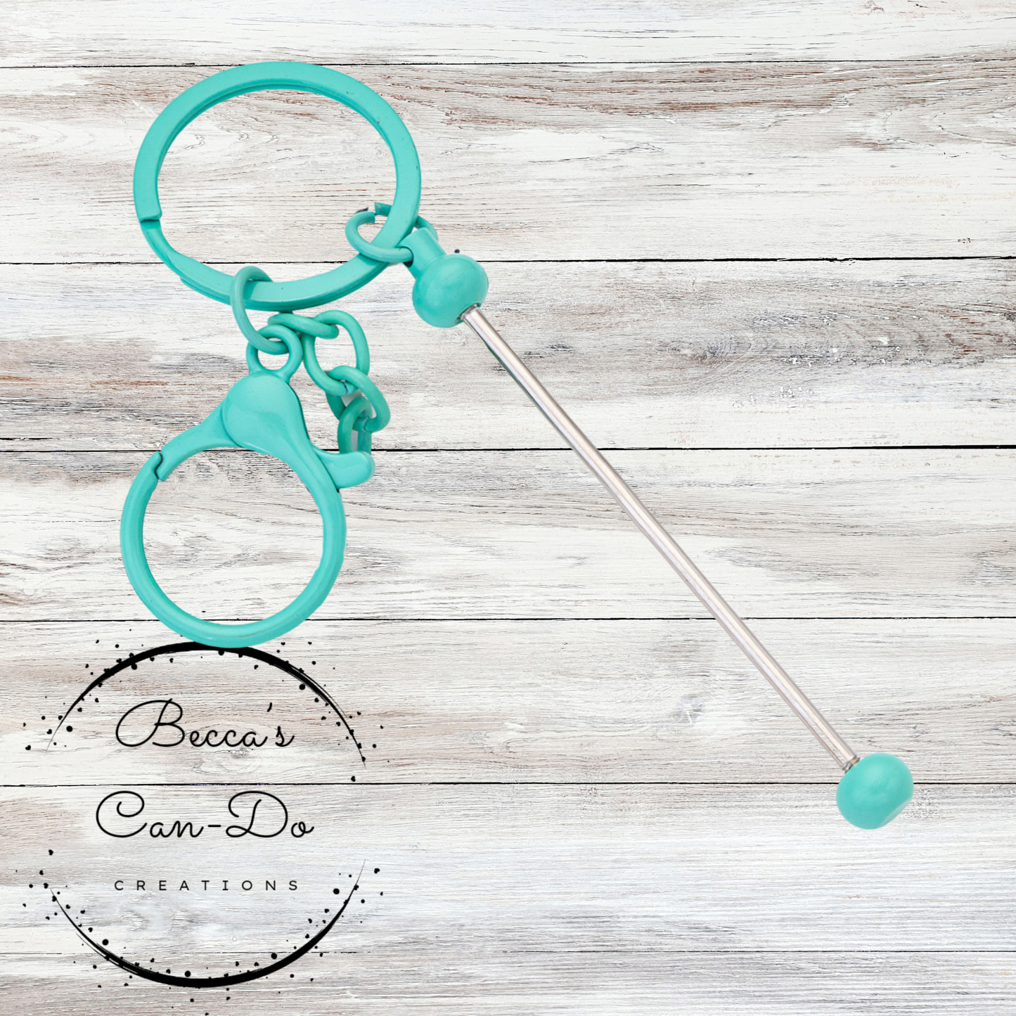 Beadable Keychain Bar - Mint