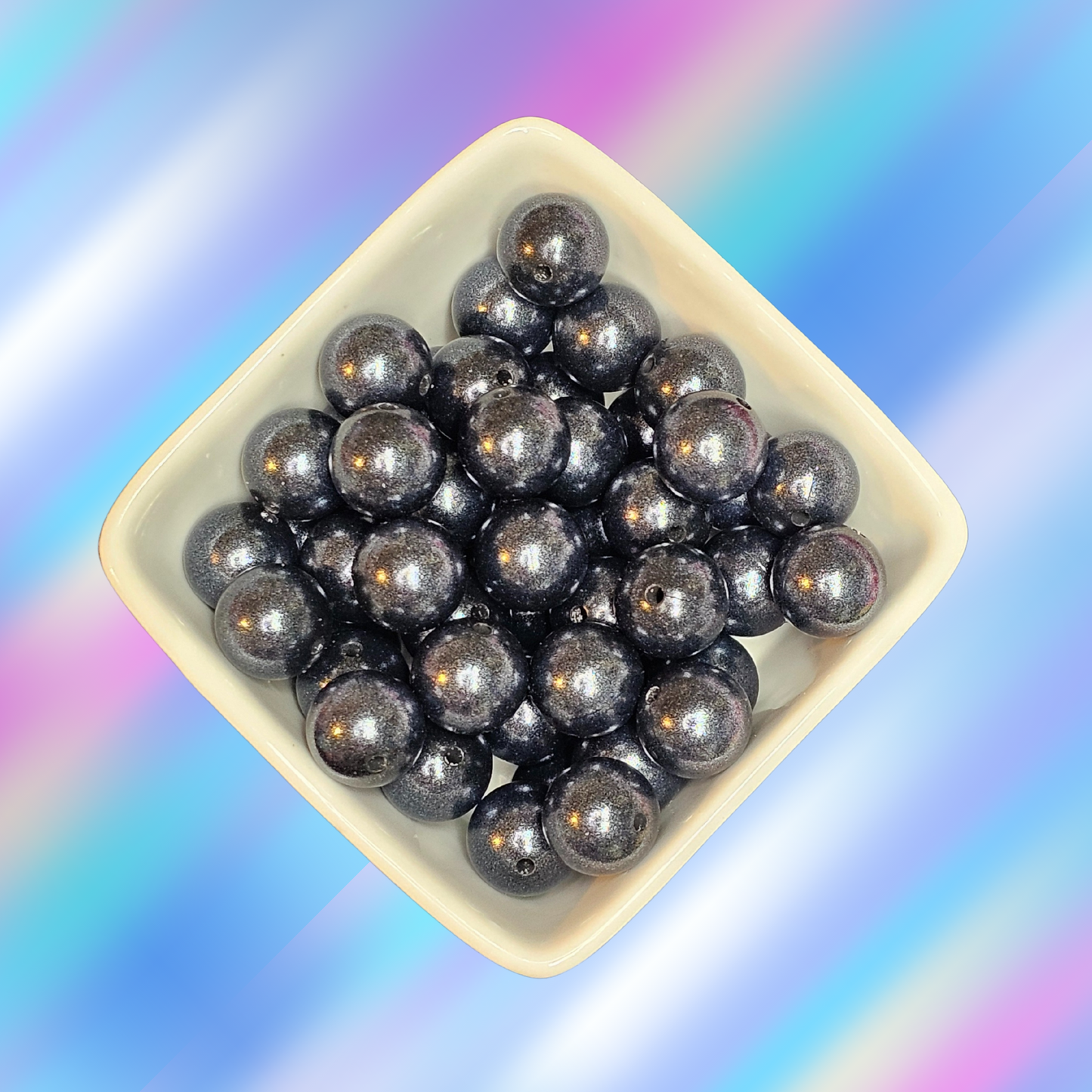 15mm Opal Silicone Beads - #27 Black