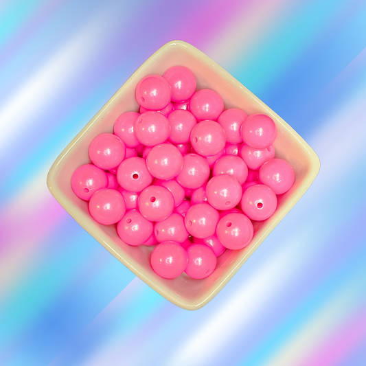 15mm Opal Silicone Beads - #33 Rose Red