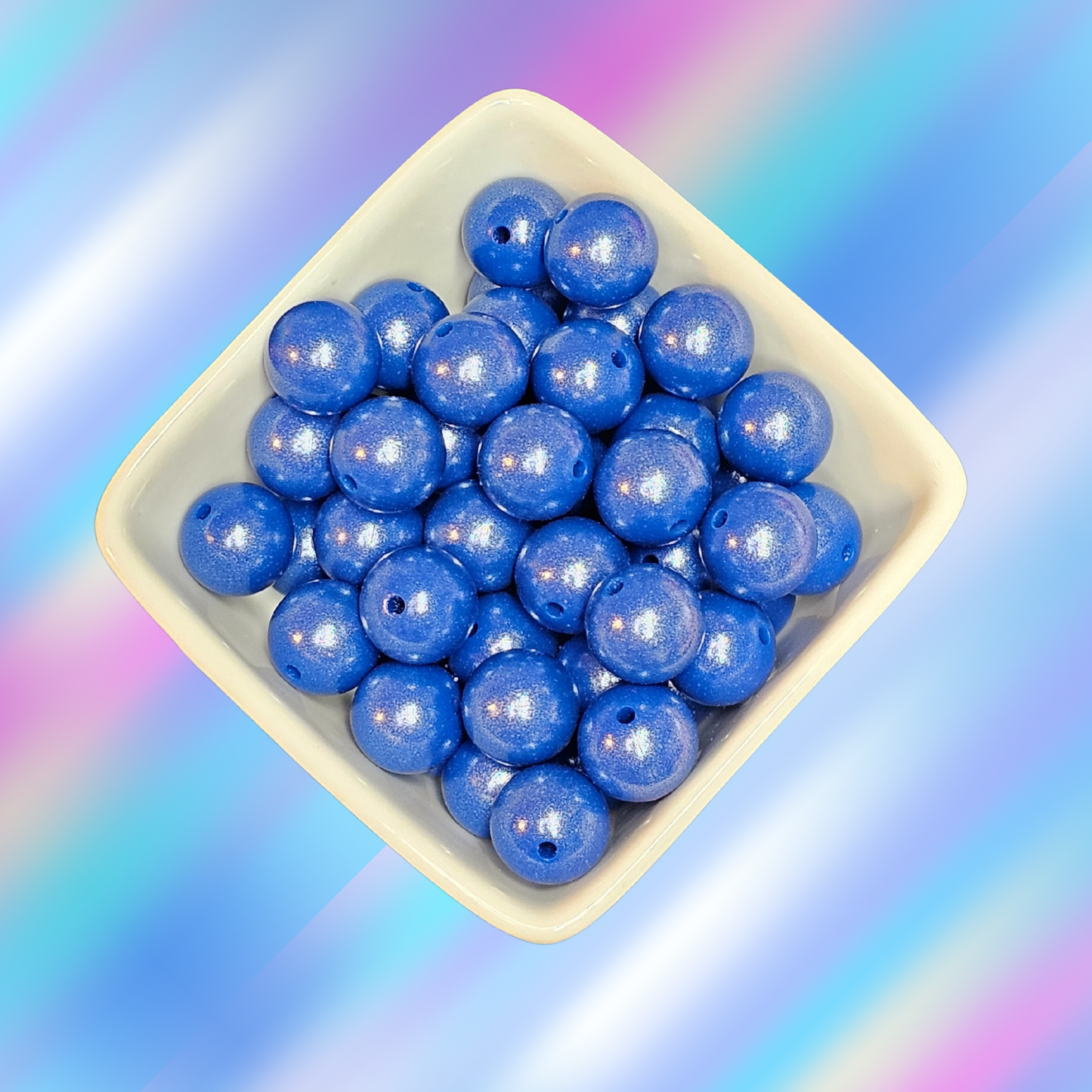 15mm Opal Silicone Beads - # 50 Dark Black Blue