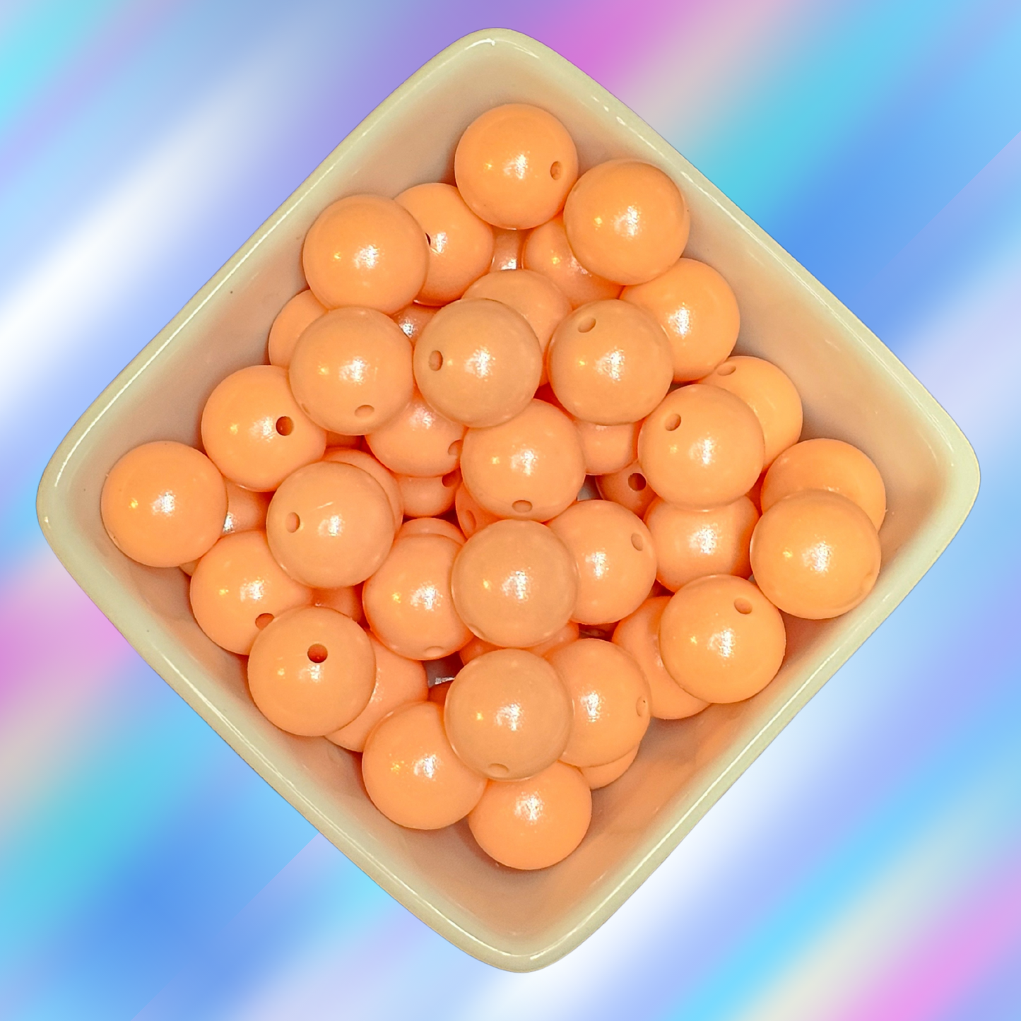 15mm Opal Silicone Beads - # 58 Watermelon Peach