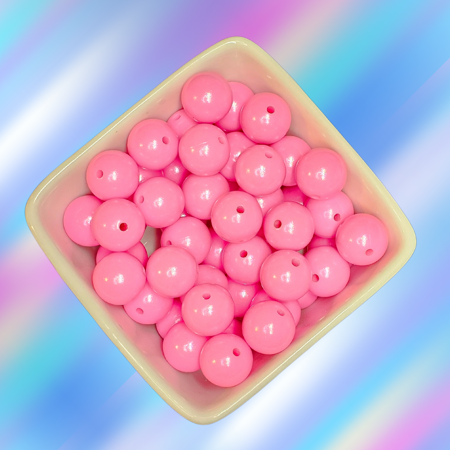 15mm Opal Silicone Beads - #89 Quartz Pink