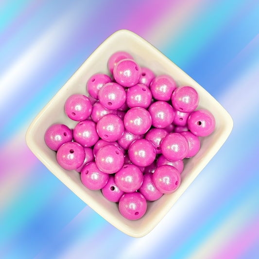 15mm Opal Silicone Beads - #9 - Magenta