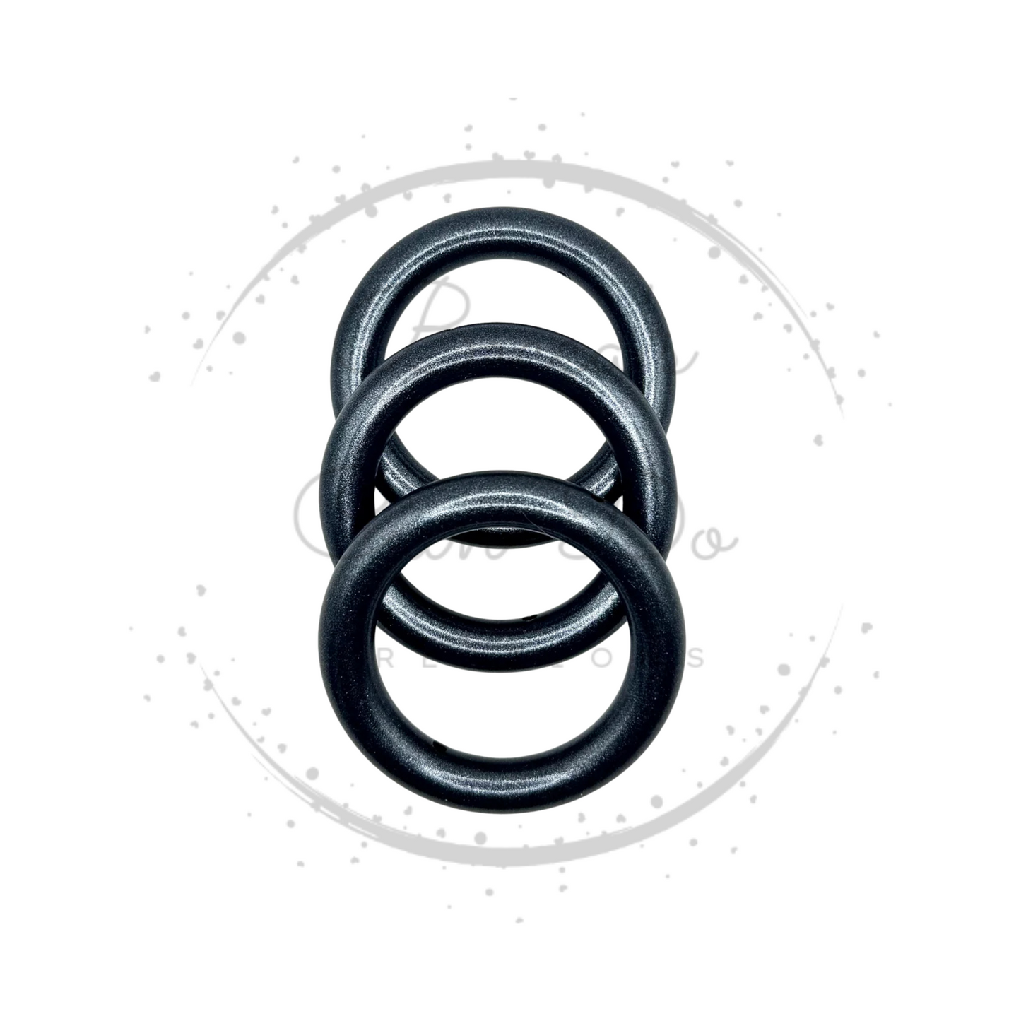 Black Opal Rings - 65mm Car Charm