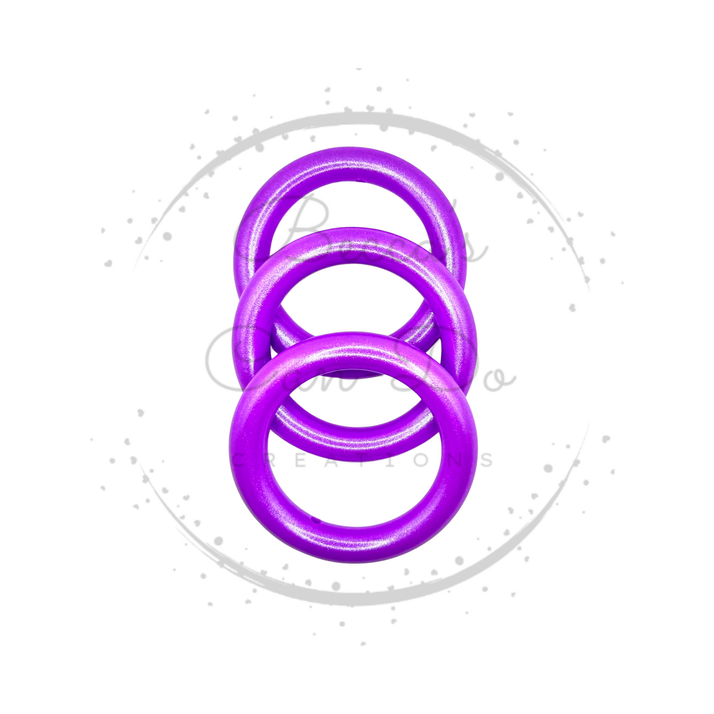 Purple Opal Rings - 65mm Car Charm