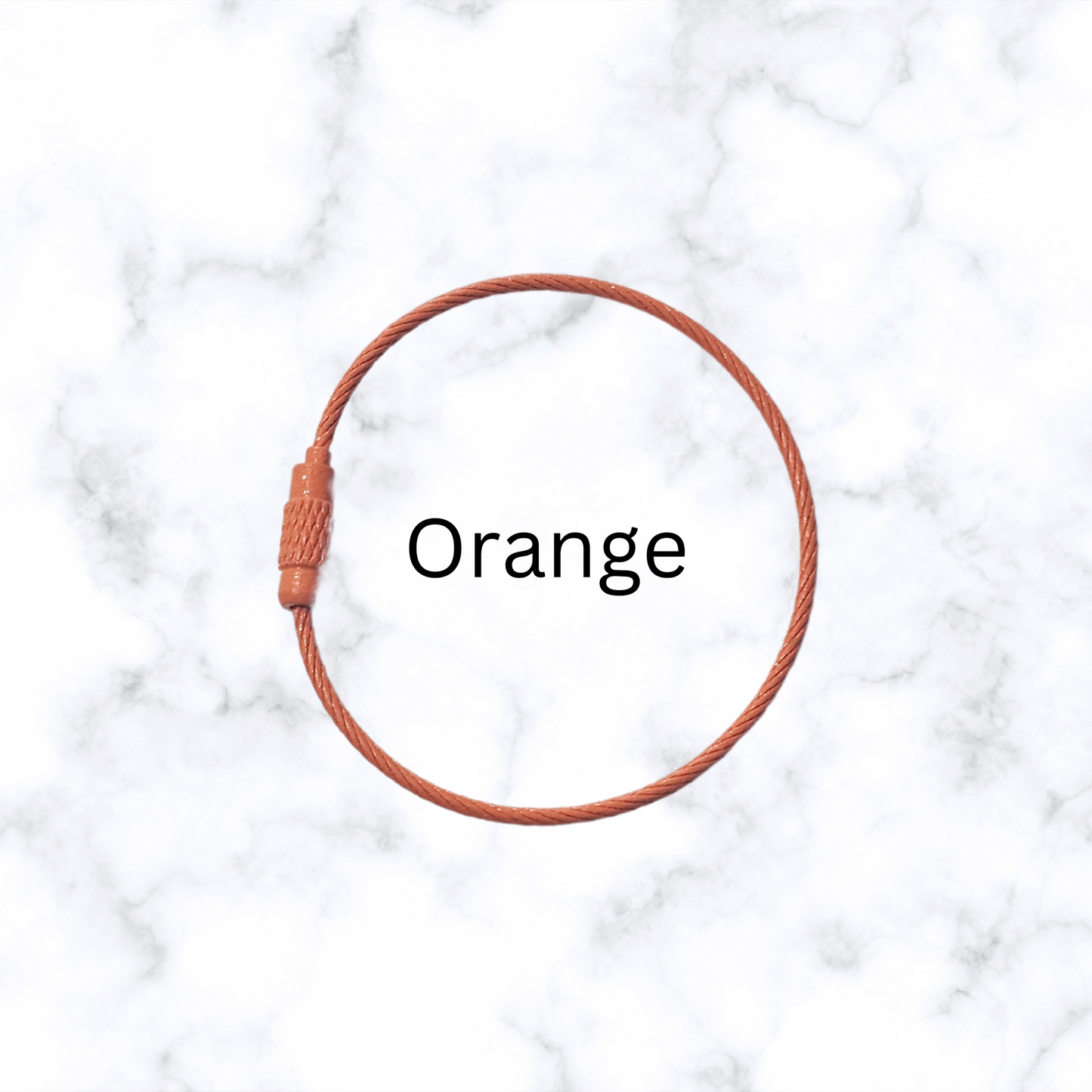 15cm Cup Charm Cable Wire - 5 Orange