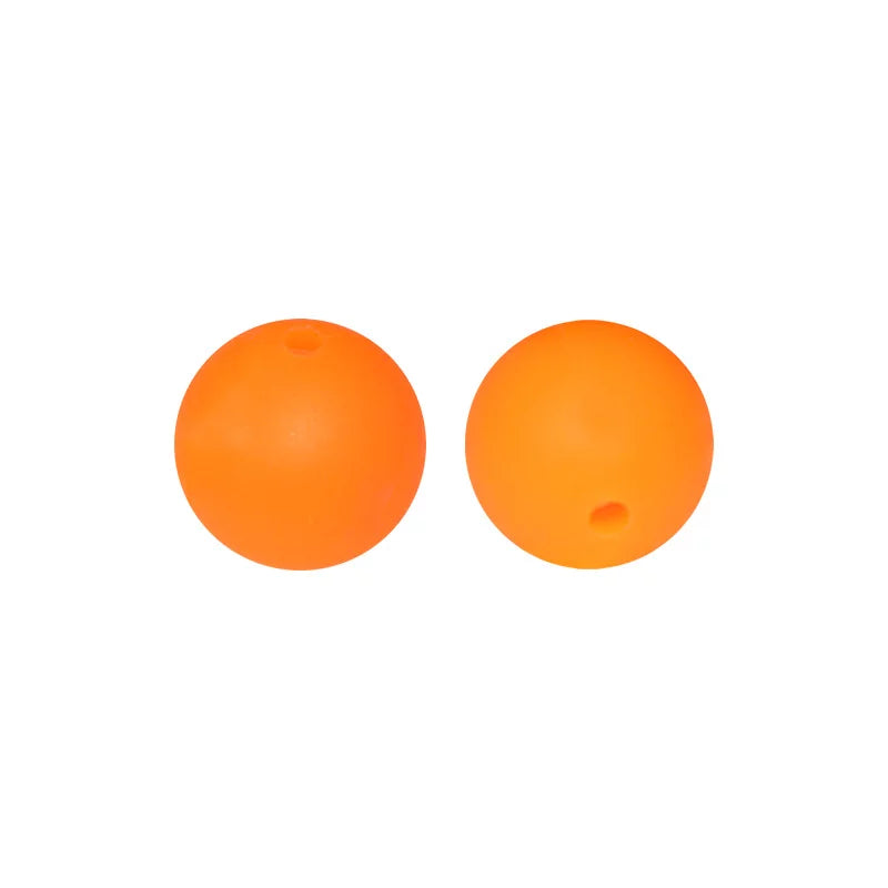 Silicone Beads #140  Fluorescent Orange